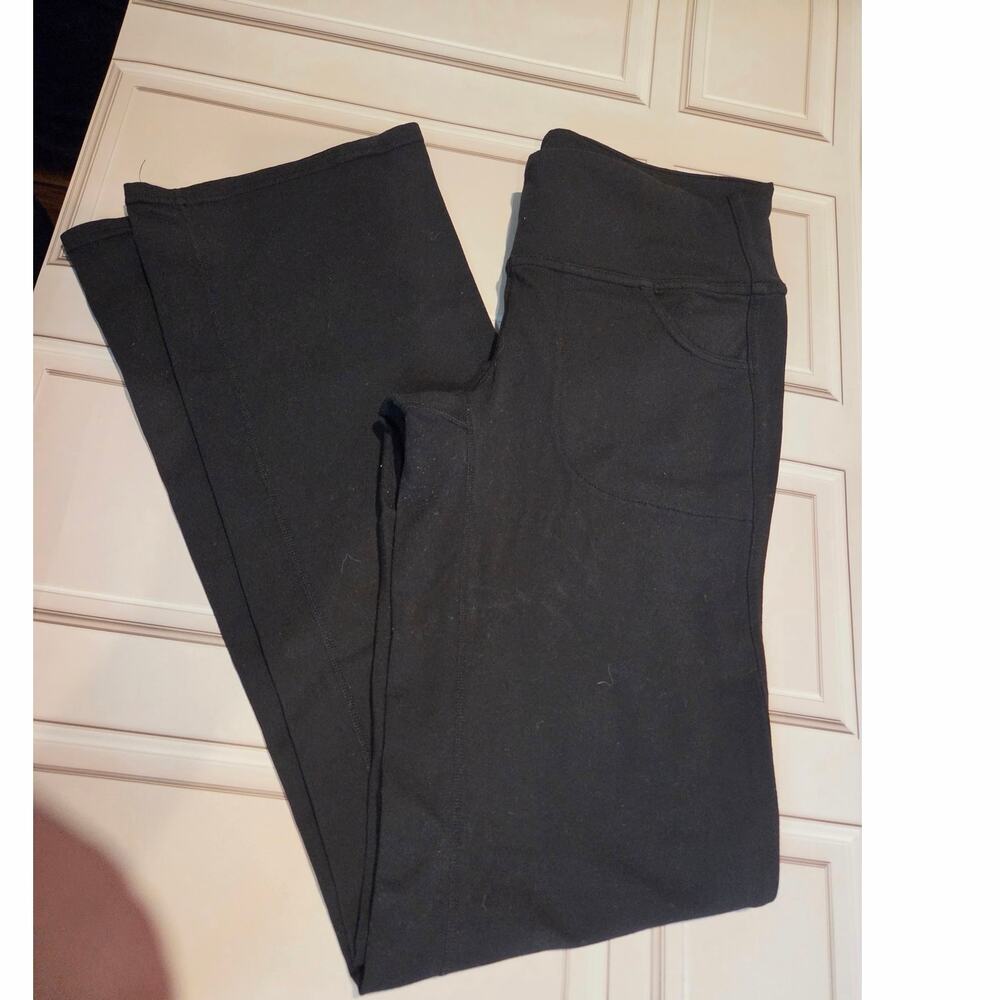 Athleta Black Wide Leg Yoga Pants Women's Small High Rise Activewear